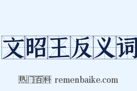 文昭王反义词是什么意思的图片